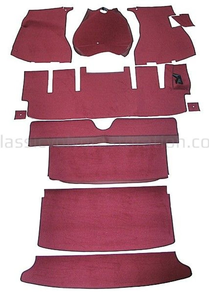 Jeu de tapis pour Volvo 1800E -71, rouge (conduite à droite) — bild 2 av 2