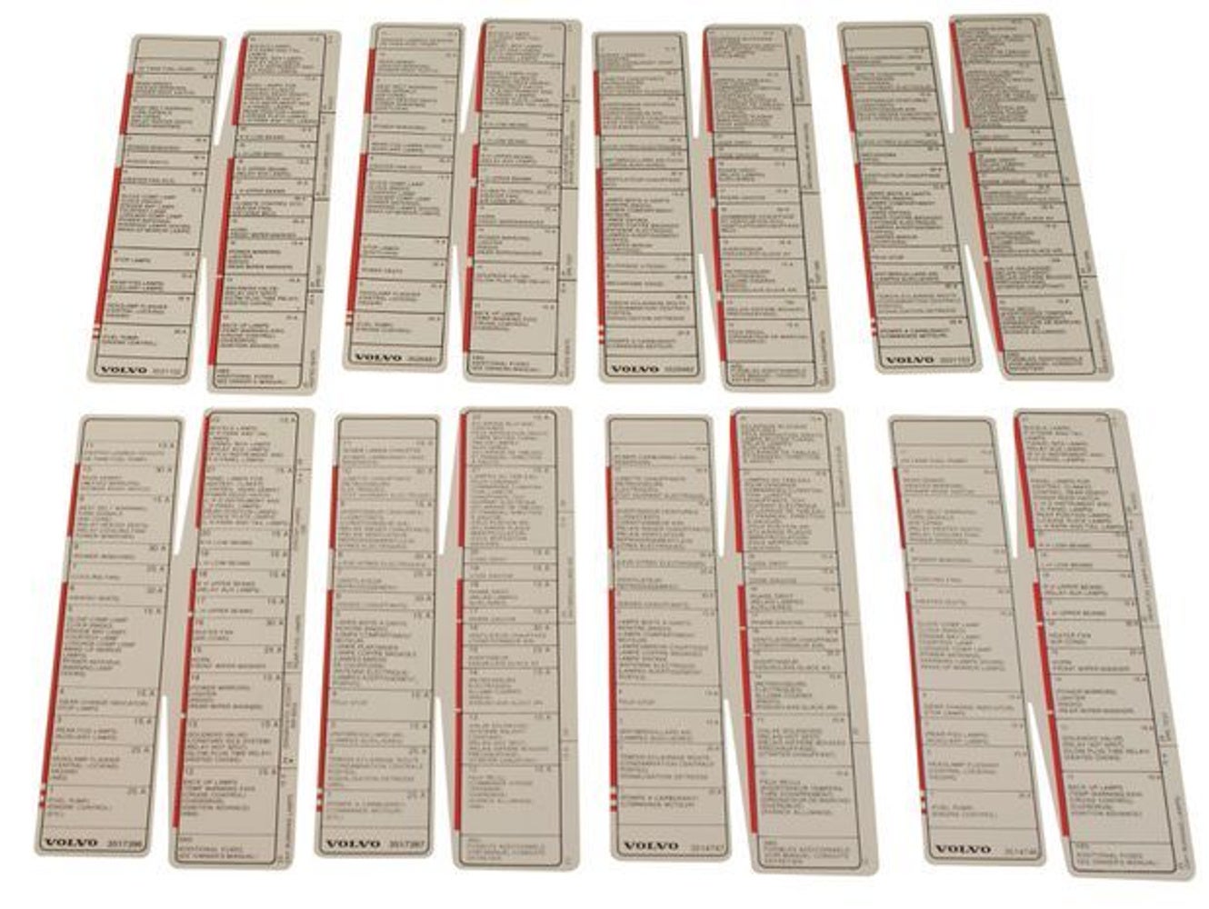 Fusibles et autocollants pour Volvo 740, 940 1988-92