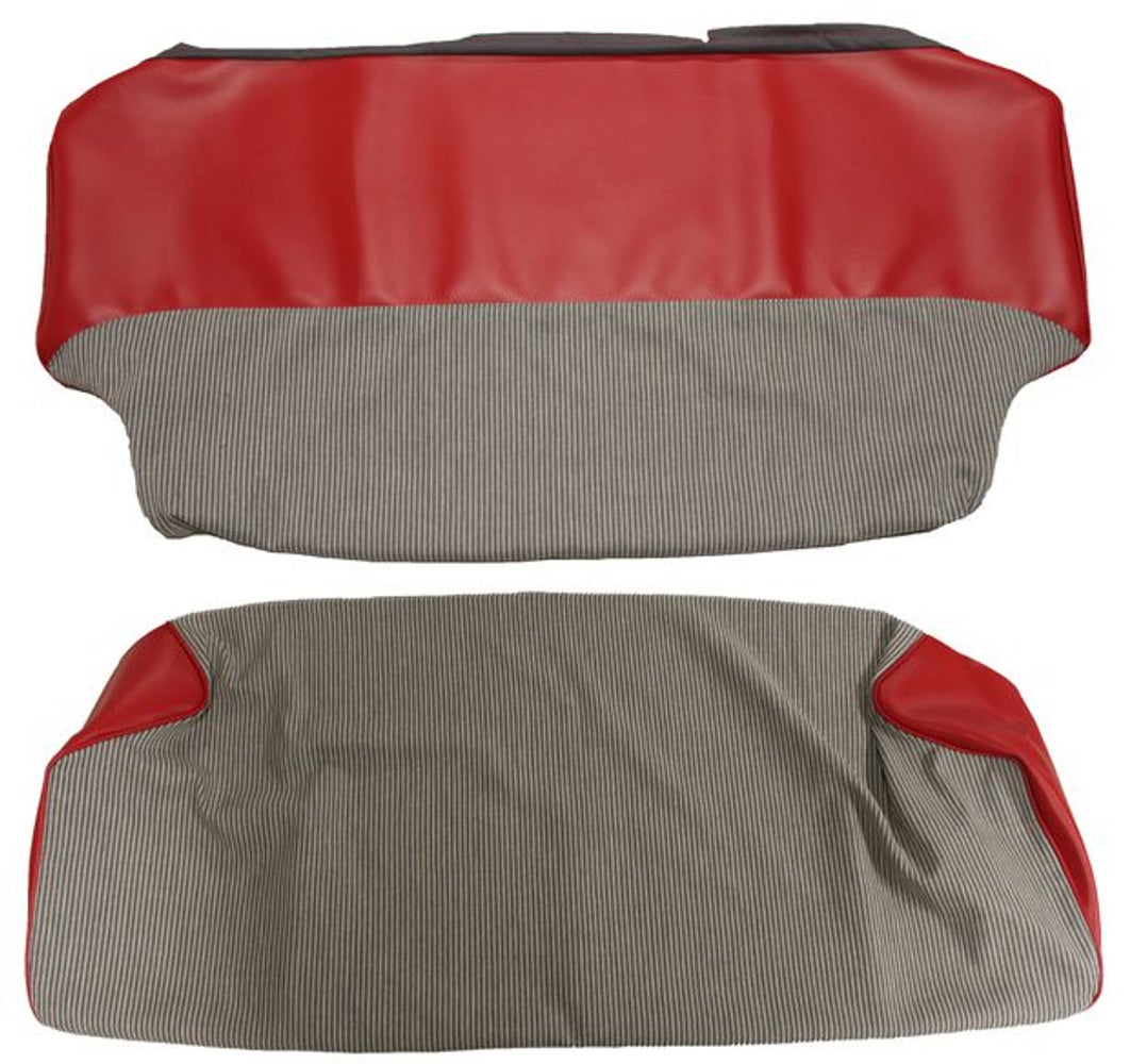 Sellerie de siège arrière pour Volvo Duett 1958-60 rouge/gris