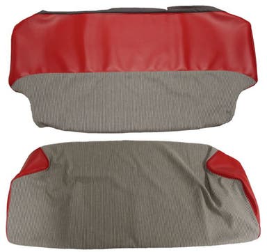 Sellerie de siège arrière pour Volvo Duett 1958-60 rouge/gris