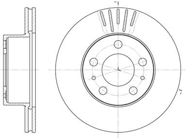 Disque de frein avant ventilé pour Volvo 240, Girling, 1975-1993