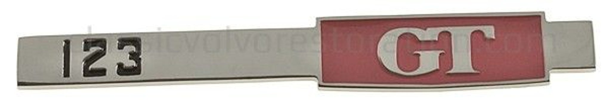 Emblème "123 GT" coffre