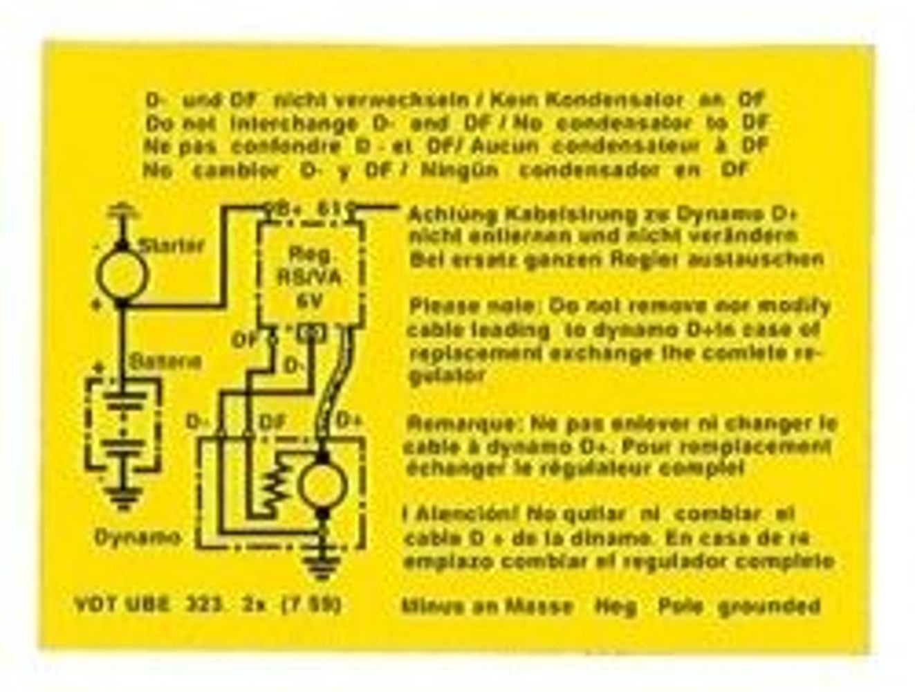 Relais de charge autocollant 6V — bild 1 av 2
