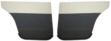 Panneaux de porte arrière pour Volvo Amazon 4 portes 1959-60, beige/bleu argent/noir