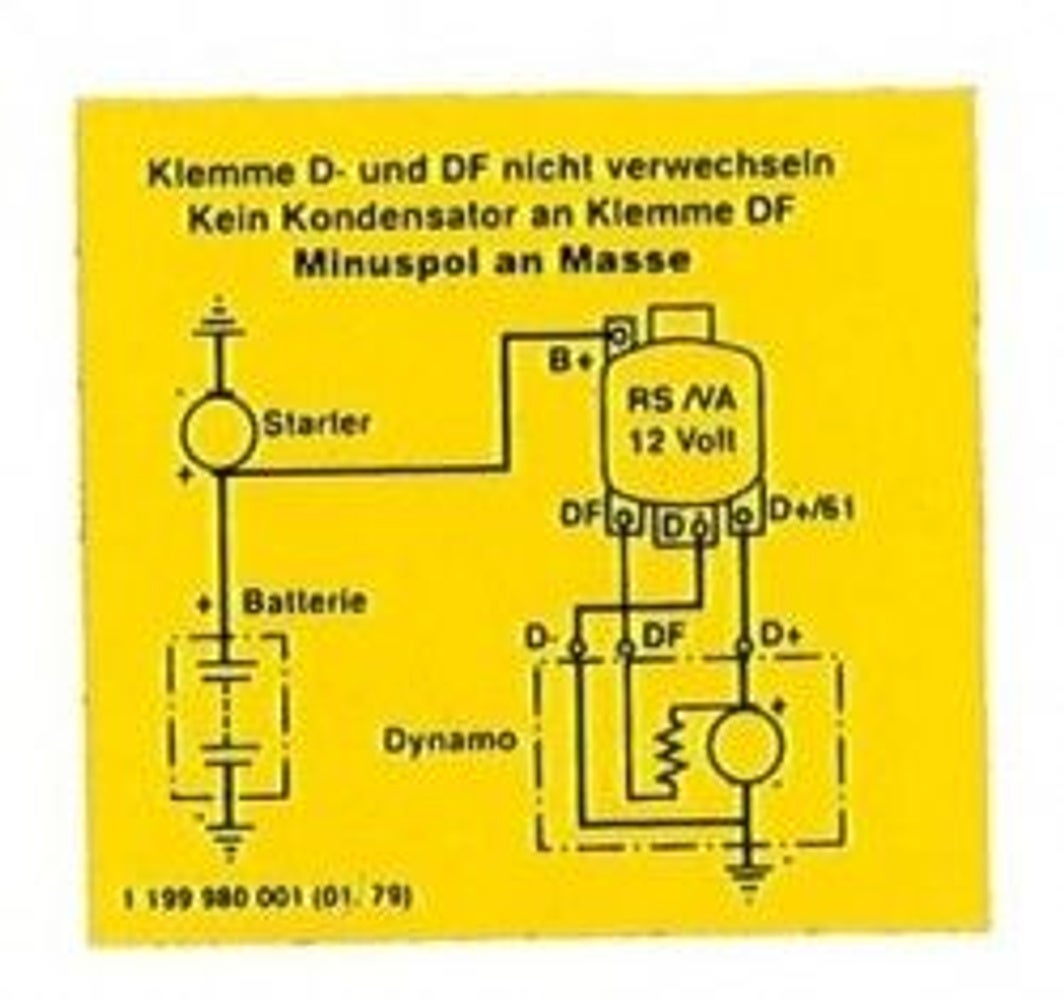 Décalcomanie relais charge 12V