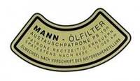 Décalque filtre à huile Mann B4B