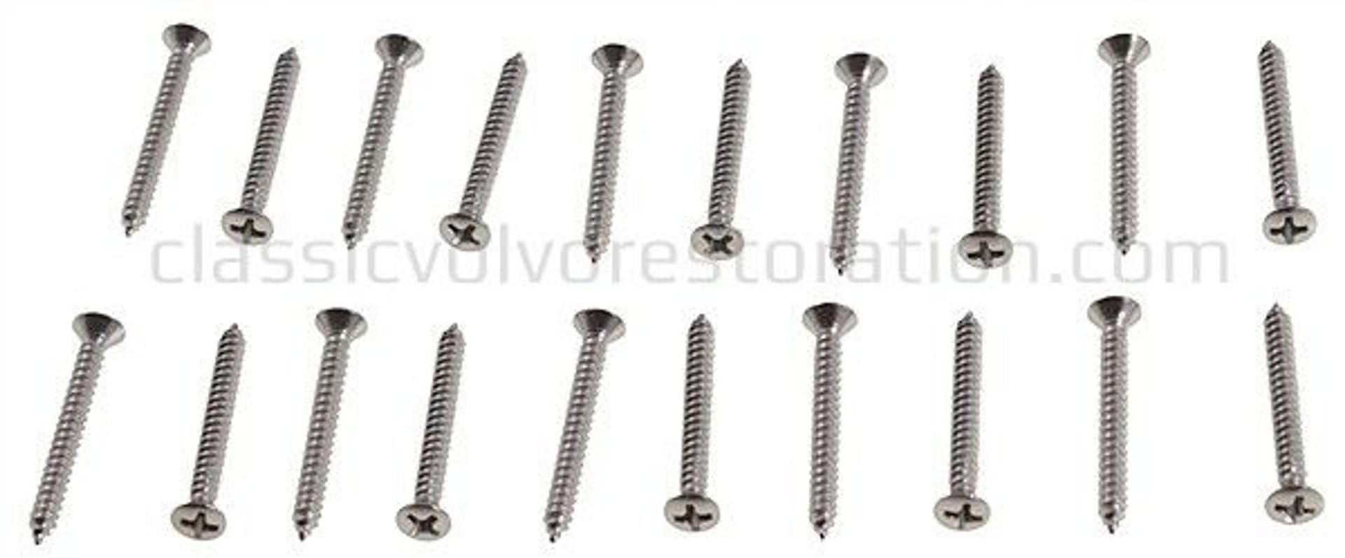 Kit de montage intérieur de cadre de pare-brise pour Volvo Amazon, chromé — bild 2 av 2