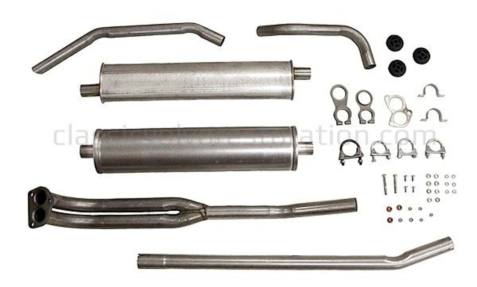 Système d'échappement pour Volvo Duett, 1967-68, B18, B20