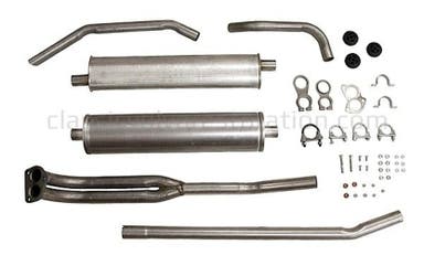 Système d'échappement pour Volvo Duett, 1967-68, B18, B20