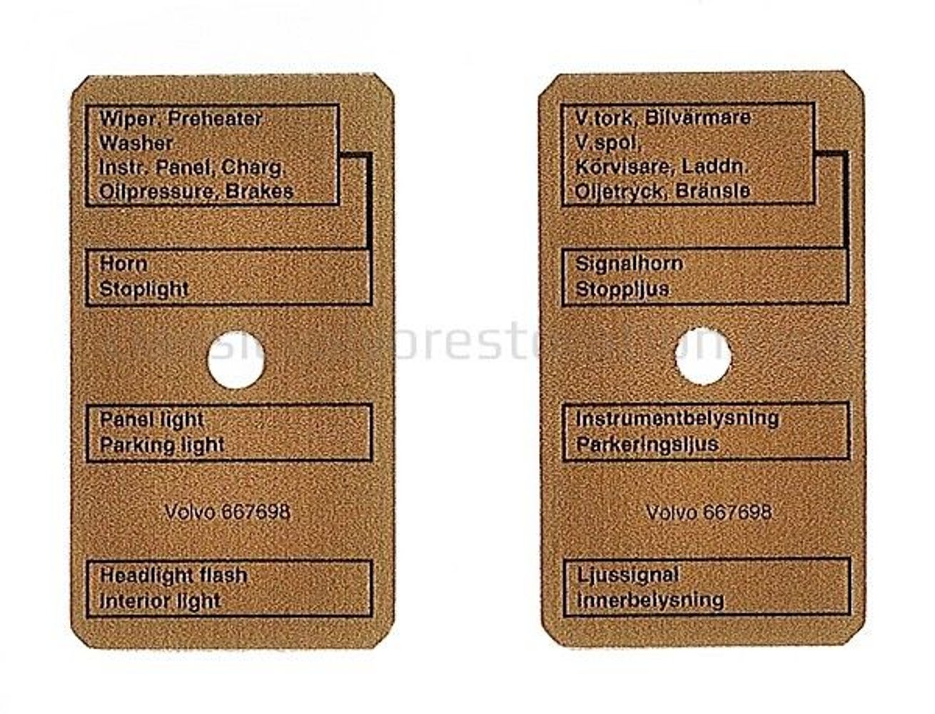 Porte-fusible autocollant pour Volvo Amazon, Amazon Kombi