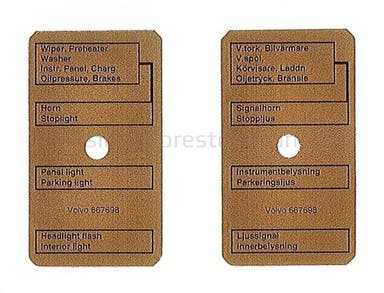 Porte-fusible autocollant pour Volvo Amazon, Amazon Kombi