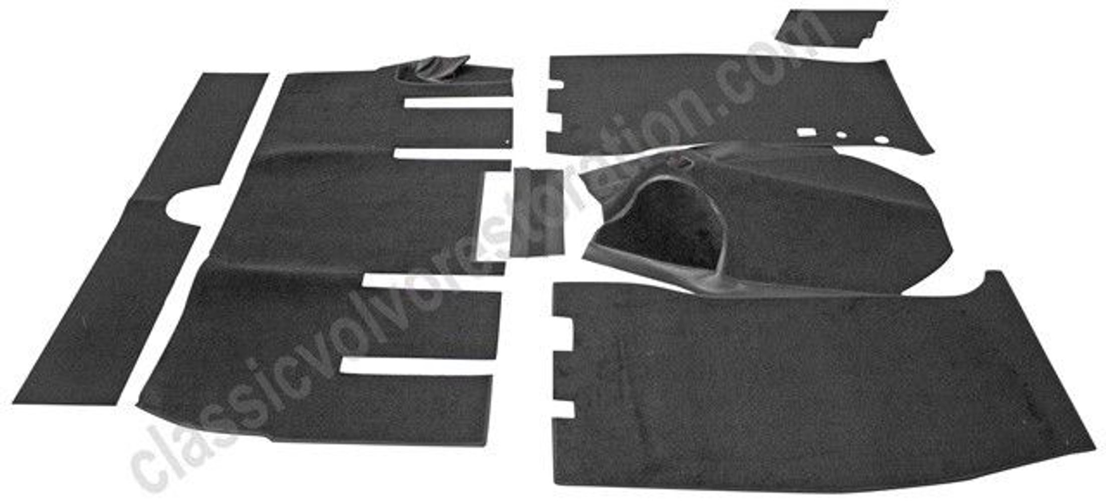 Jeu de tapis pour Volvo 1800 1961-62, en textile noir