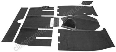Jeu de tapis pour Volvo 1800 1961-62, en textile noir