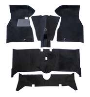 Jeu de tapis noir textile