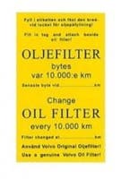 Autocollant d'entretien du filtre à huile — bild 1 av 2