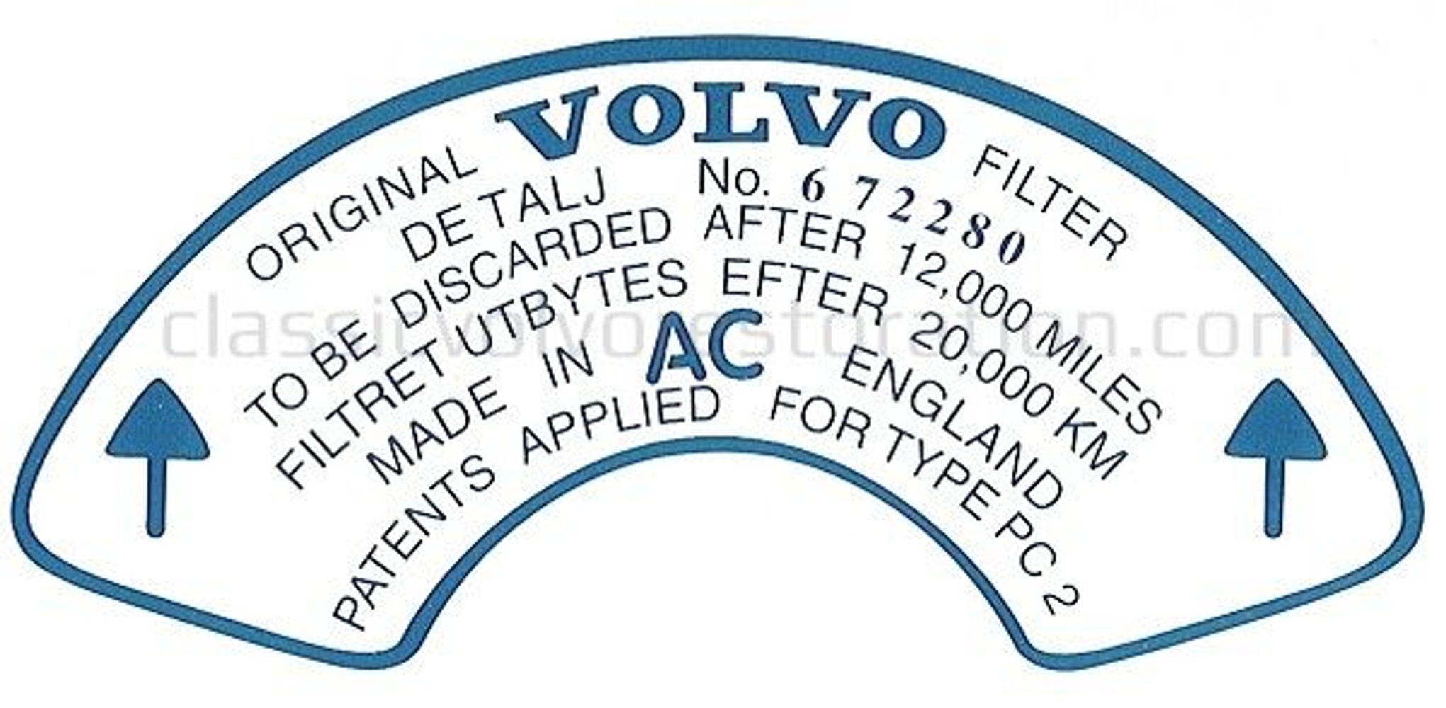 Décalcomanie filtre à air B18B