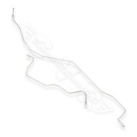 Tuyau de frein 2-circuits gauche préplié