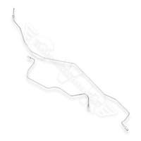 Tuyau de frein 2-circuits gauche préplié