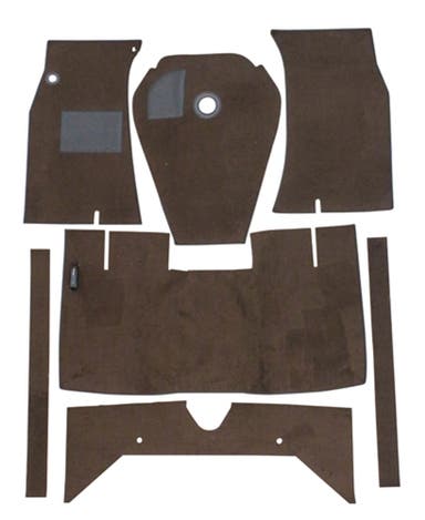 Jeu de tapis pour Volvo Amazon 1962-64, textile marron, M/T