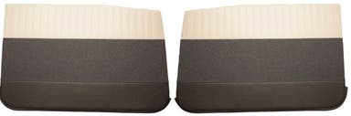 Panneaux de porte avant pour Volvo Amazon 4 portes 1959-60, beige/bleu argent/noir