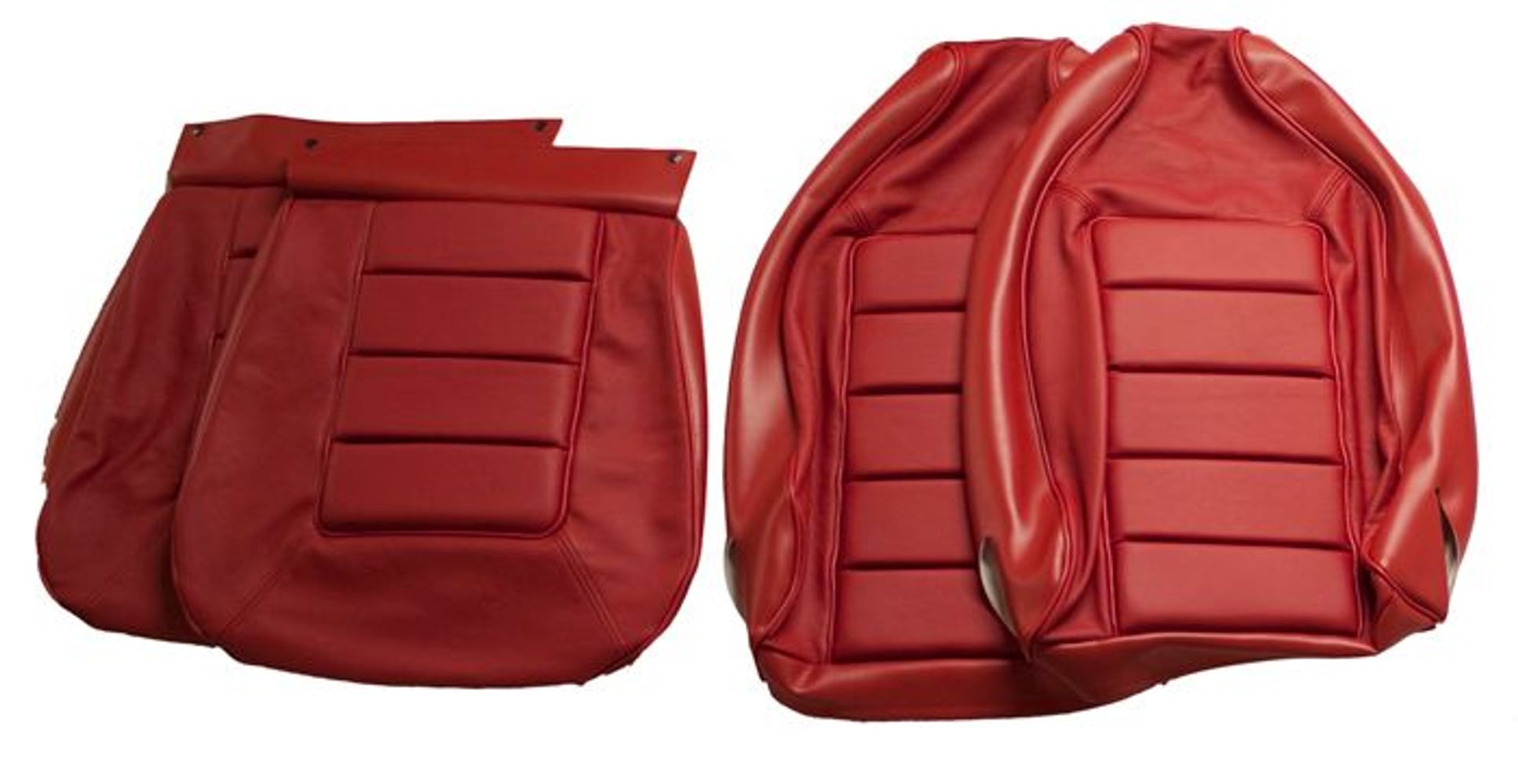 Revêtement de siège avant en cuir rouge pour Volvo 1800E, 1800ES (1972-1973)