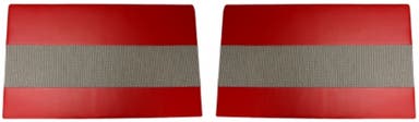 Panneaux de porte pour Volvo Duett 1958-62 rouge/gris
