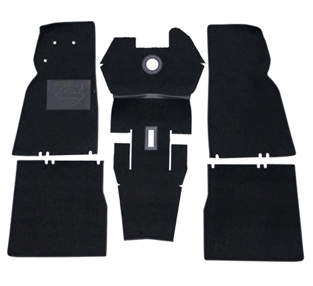 Jeu de tapis pour Volvo Duett 210, en textile noir