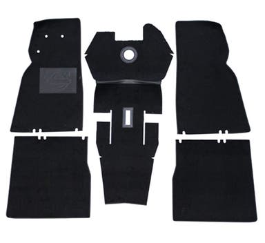 Jeu de tapis pour Volvo Duett 210, en textile noir