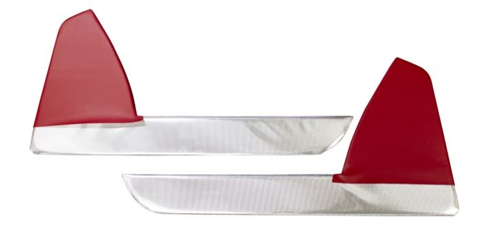 Panneau de porte inf rouge/argent