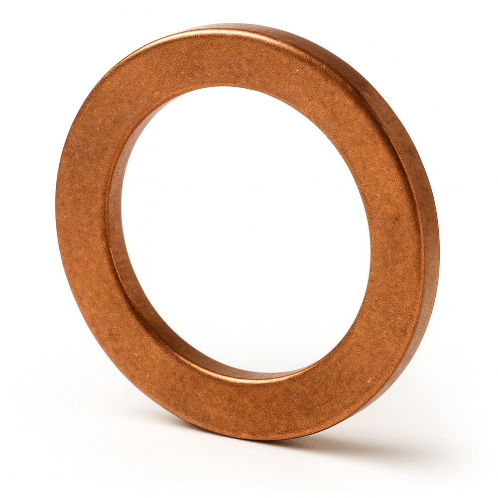 Rondelle en cuivre 13,3 x 18,7 x 1,25 mm pour Volvo PV444, PV544, Duett, Amazon, Amazon Kombi — bild 1 av 2