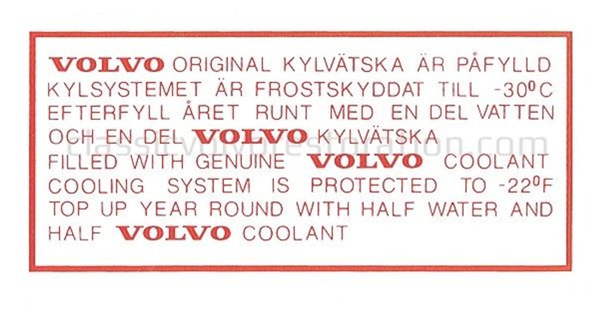 Décalcomanie radiateur B20