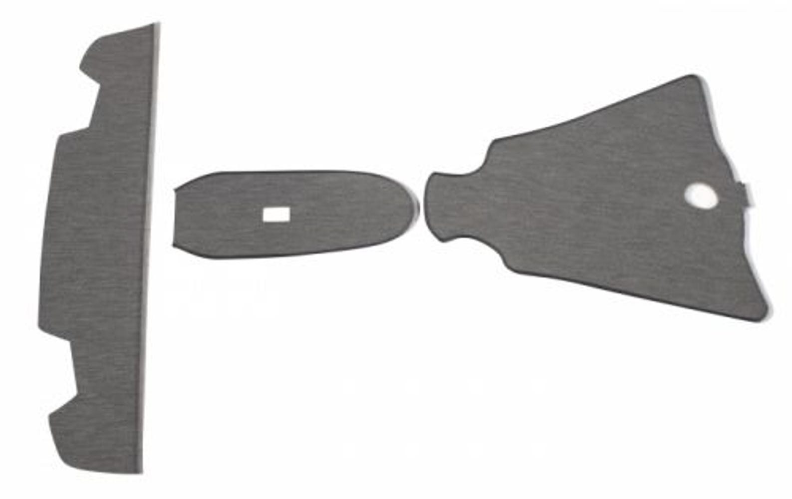 Jeu de tapis pour Volvo 140 -69, textile gris, arbre de transmission avant et arrière et plage arrière
