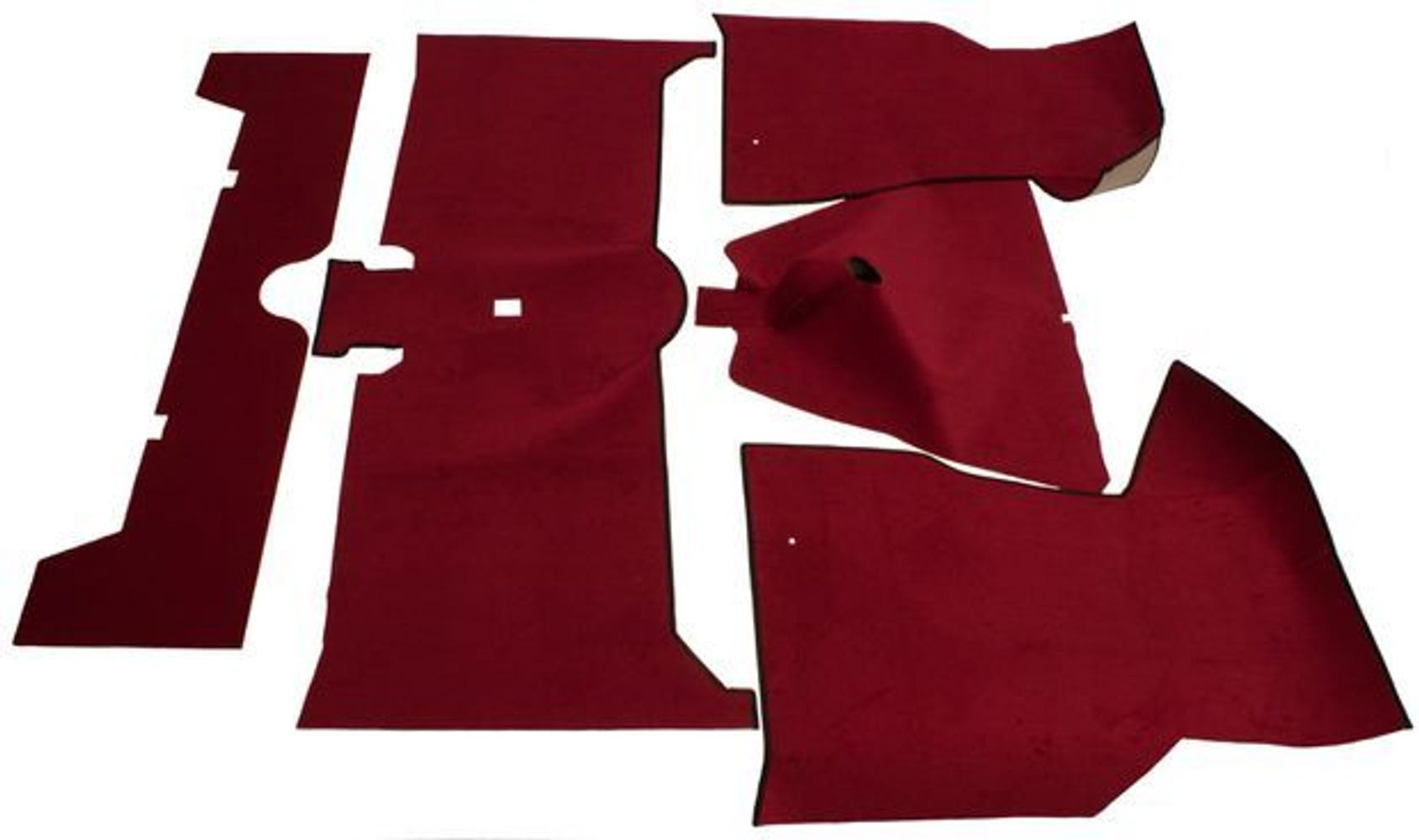 Jeu de tapis pour Volvo 140 1973-74, en tissu rouge