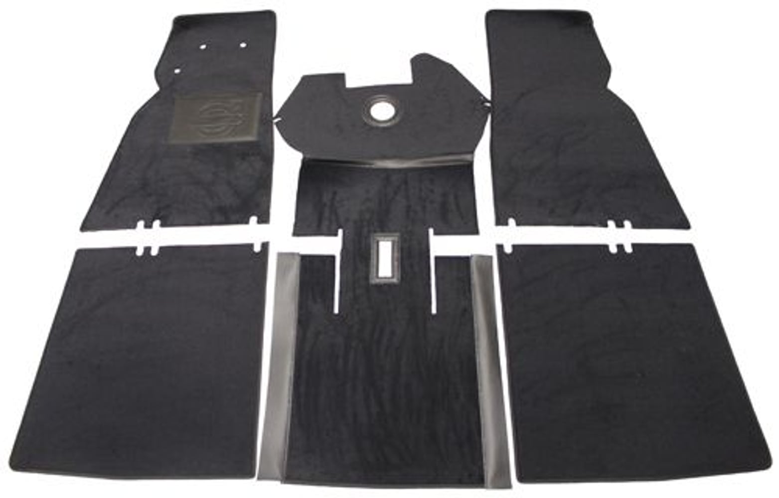 Jeu de tapis pour Volvo PV544, en textile noir