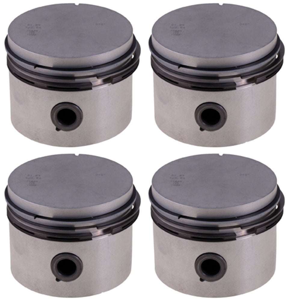 Jeu de pistons (4 pièces) avec segments pour Volvo B19, B20, B30 1974- 0,030"