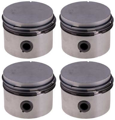 Jeu de pistons (4 pièces) avec segments pour Volvo B19, B20, B30 1974- 0,030"