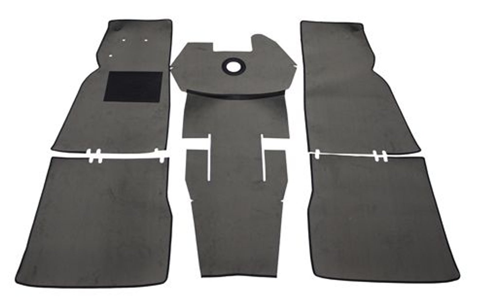 Jeu de tapis pour Volvo Duett 445, en textile gris