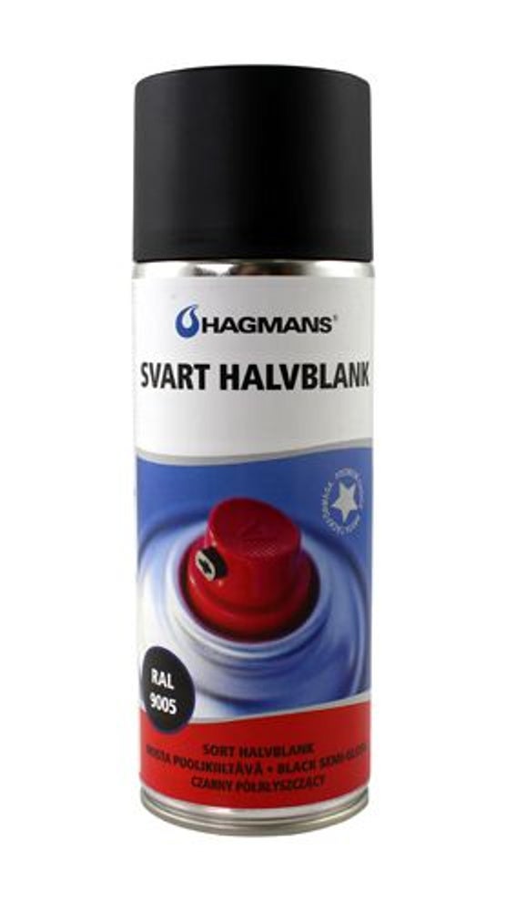 Laque noire semi-brillante en spray 400 ml