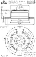 Disque de frein arrière pour Volvo 1800 (à partir de 1970), 140 (à partir de 1967) et 164 (à partir de 1969). — bild 2 av 2