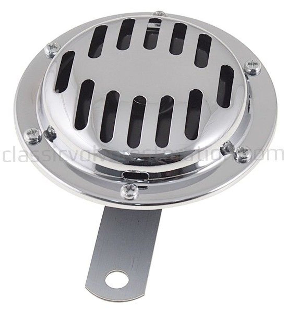 Klaxon 12 V 105 mm universel chromé