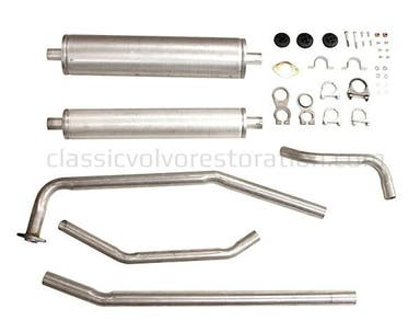 Système d'échappement pour Volvo Duett, 1962-66, B18