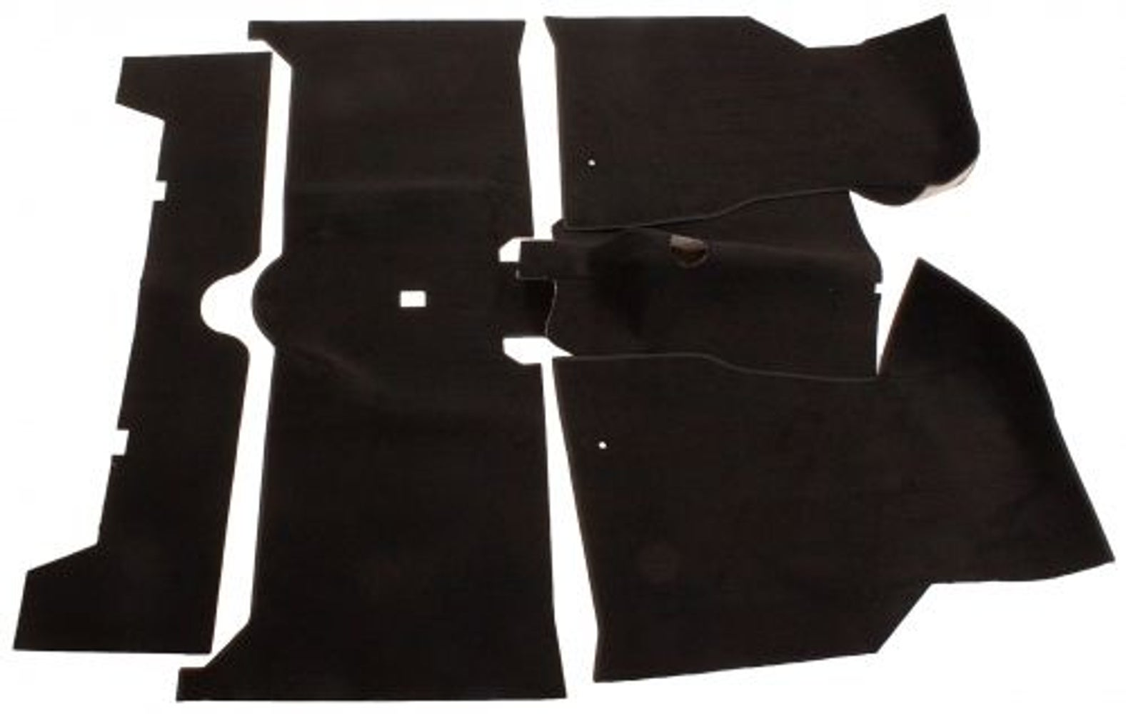 Jeu de tapis noir textile