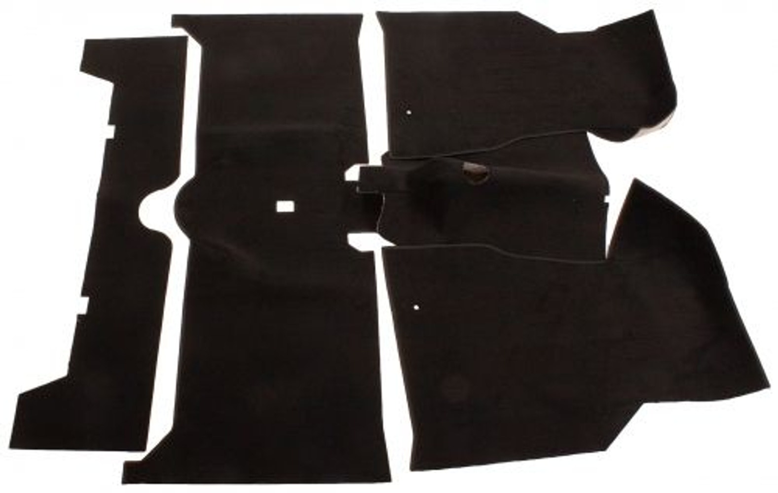 Jeu de tapis noir textile