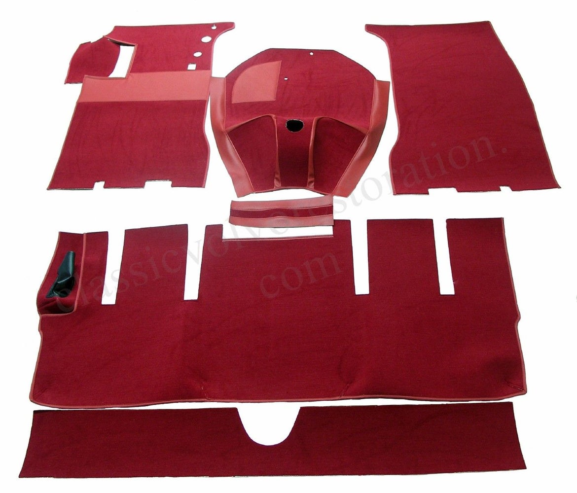 Jeu de tapis pour Volvo 1800 1963, textile rouge, ch 6001-198000