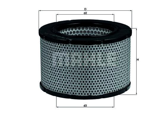 Élément de filtre à air Mahle Volvo 1800 1970–1973