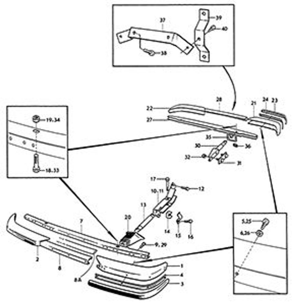 Pare-chocs Côté G.av/D.arr