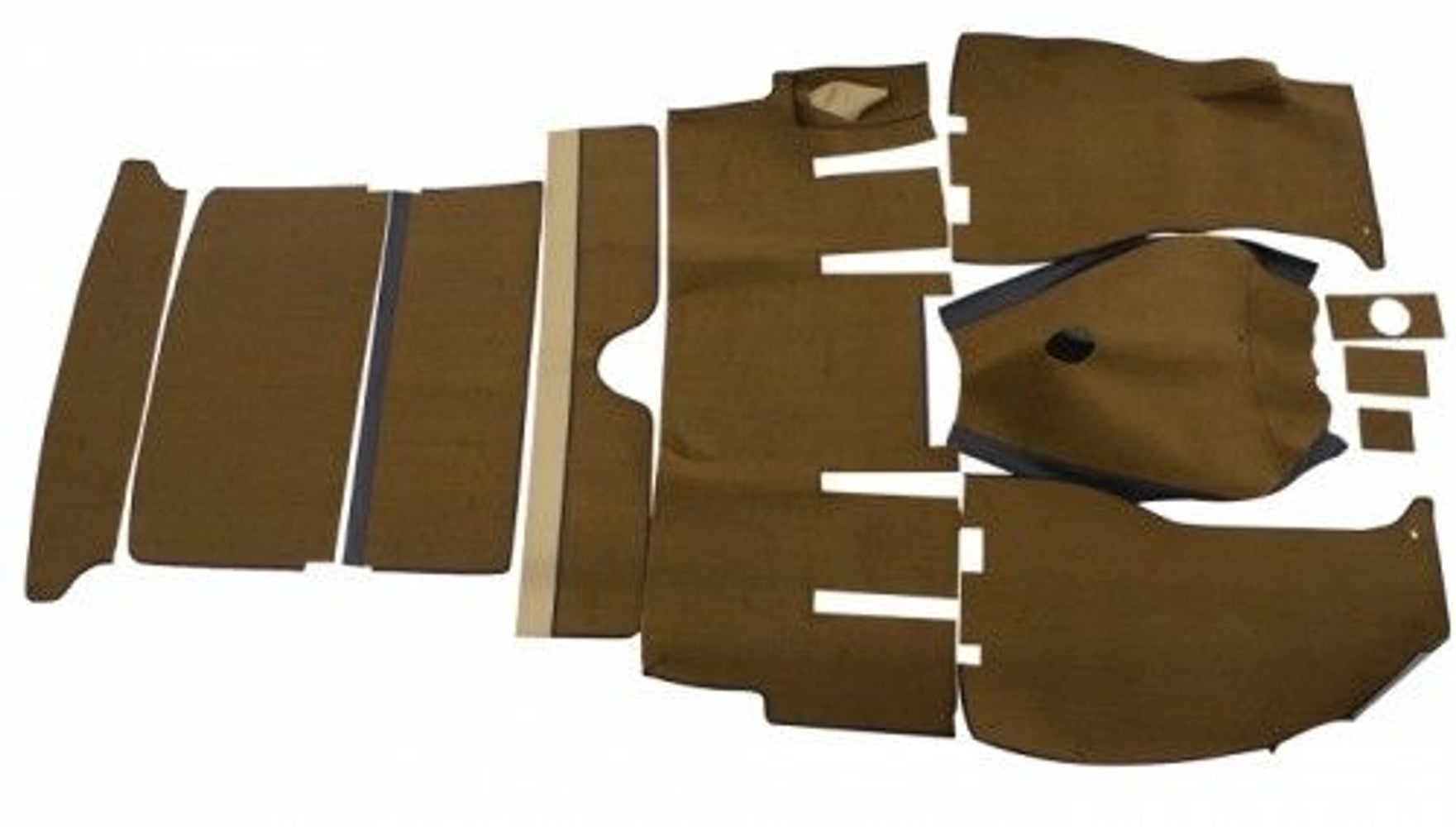 Jeu de tapis pour Volvo 1800E 1970, marron/beige