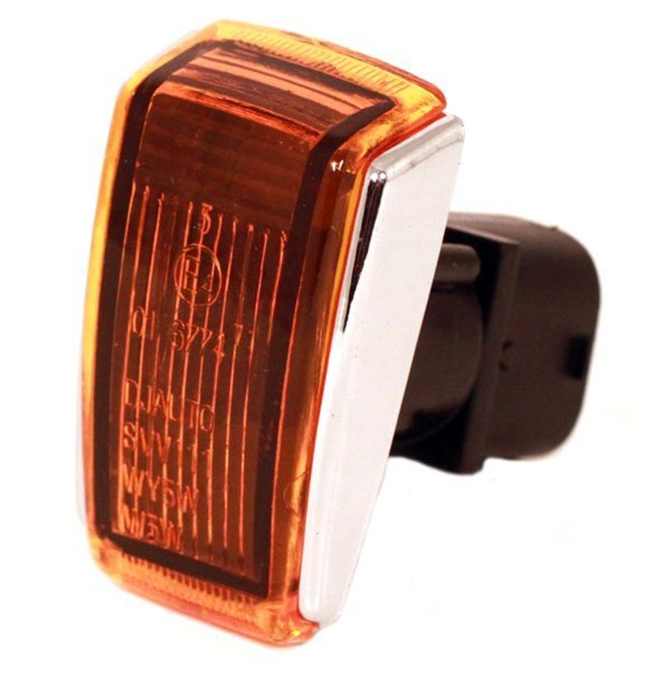 Clignotant chromé verre jaune