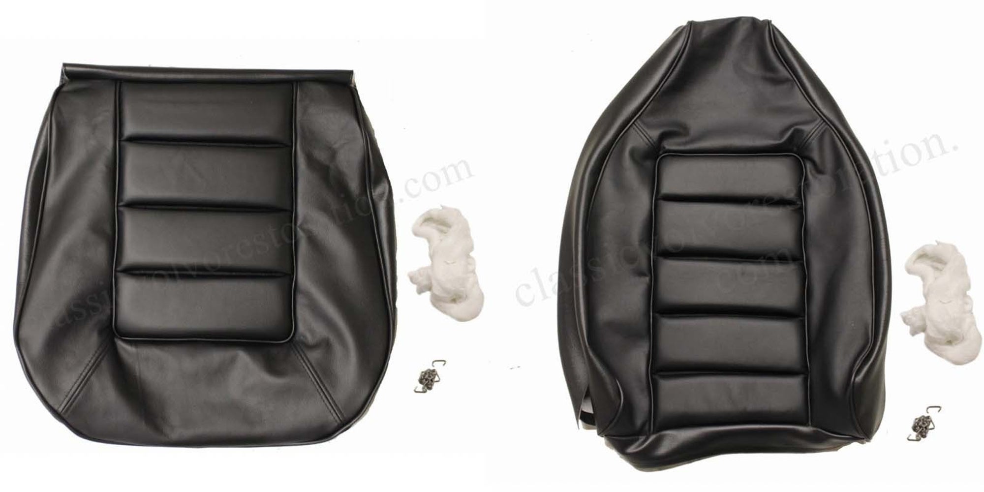 Revêtement de siège avant noir pour Volvo 1800E, 1800ES 1972-73