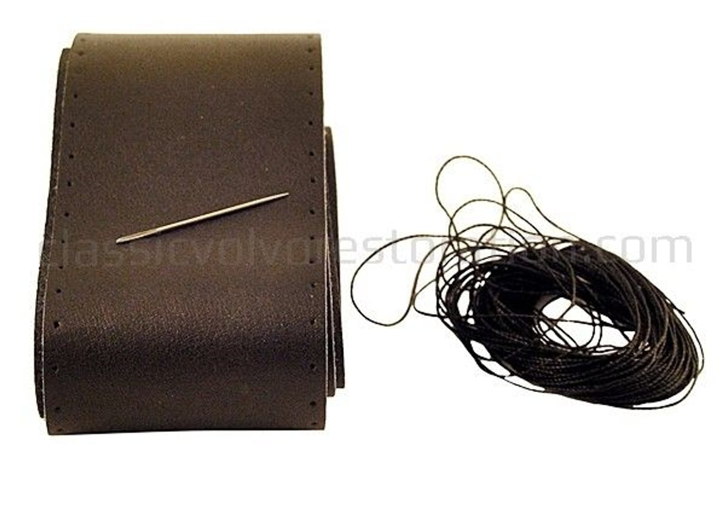 Couvre-volant noir cuir